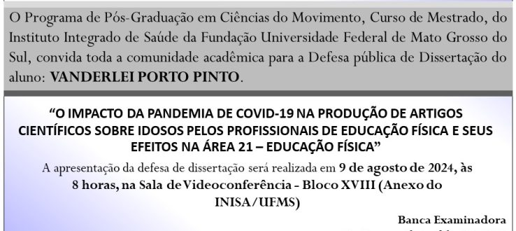 PPGCMov. > Convite – Defesa de Dissertação